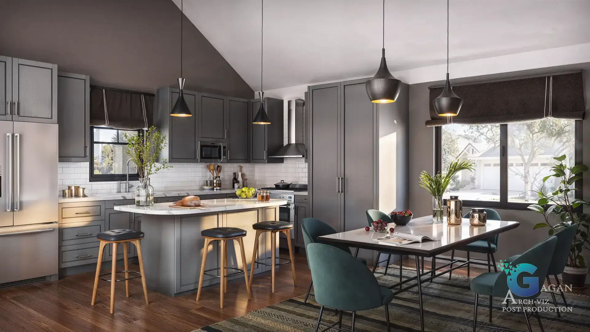 Kitchen Rendering Visualization House Design