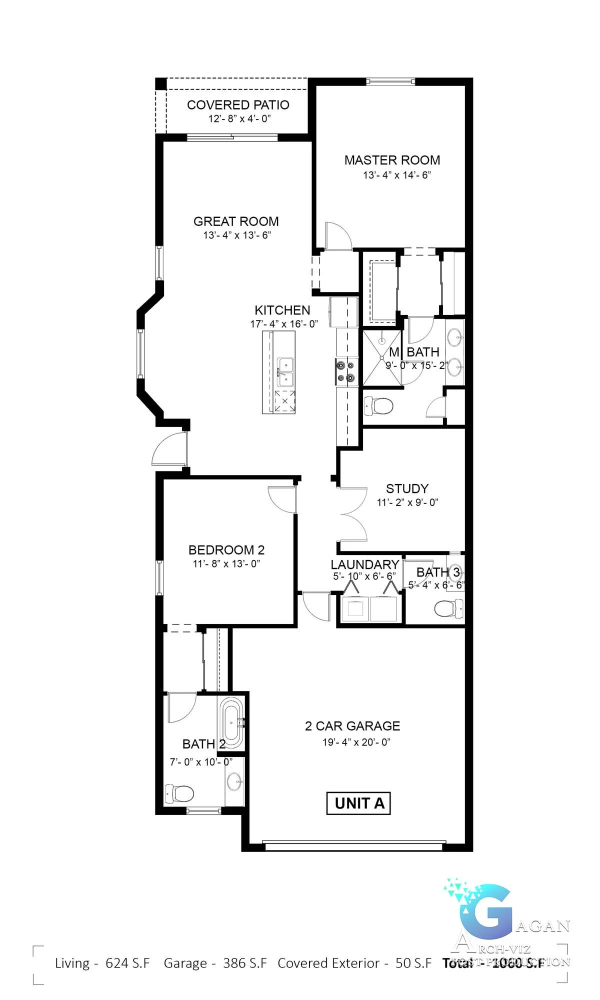 rendering 2d floor plan in photoshop, with dimension of each room mentioned